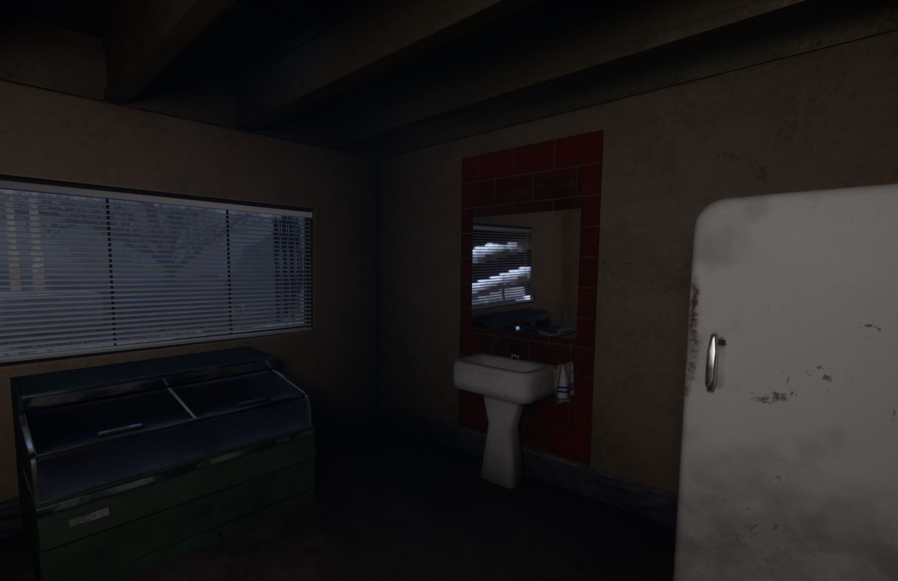 Old Gas station Low-poly 3D model_7