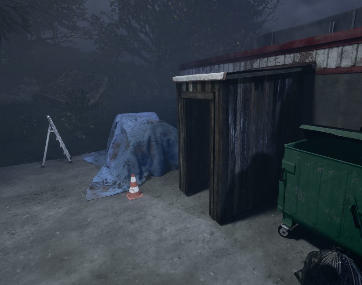 Old Gas station Low-poly 3D model_6