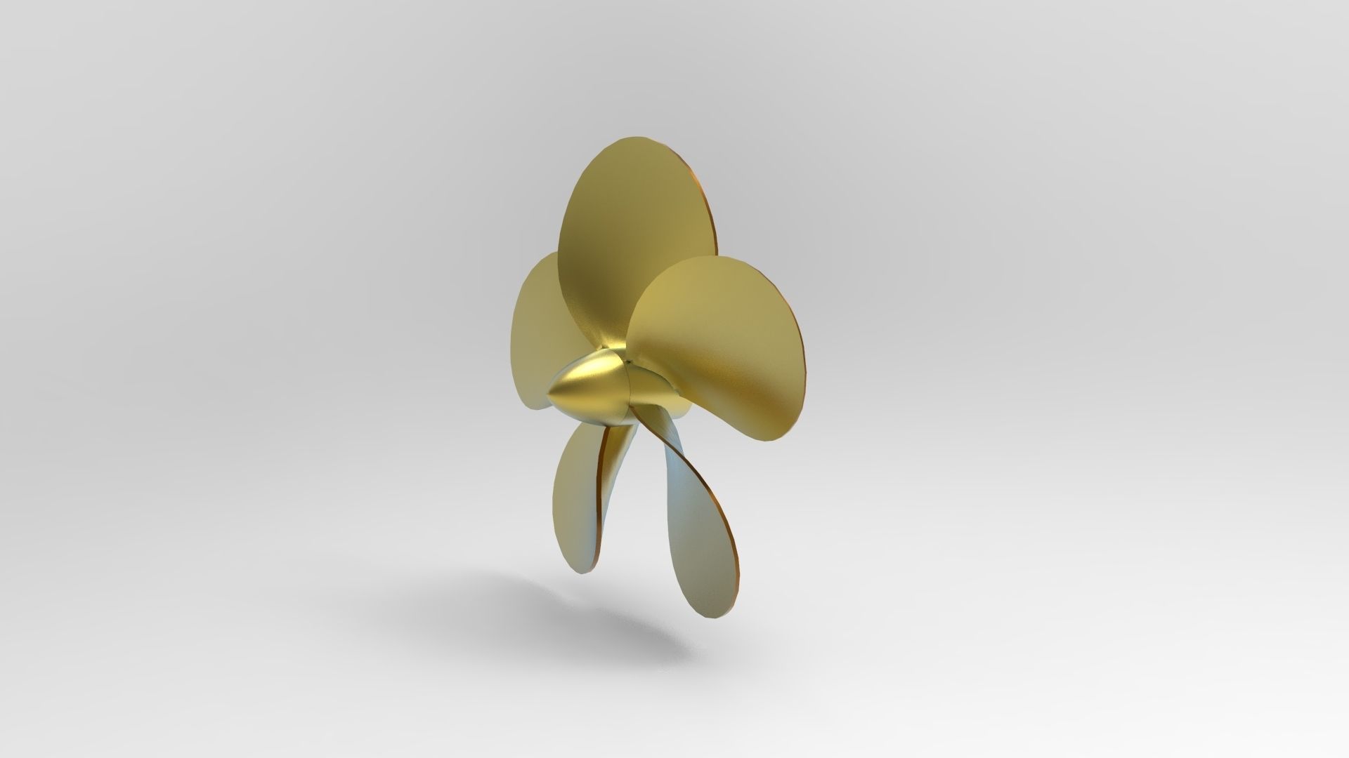 propeller ship 5 blade 3D print model_2