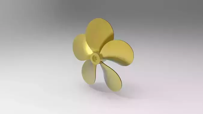 propeller ship 5 blade 3D print model