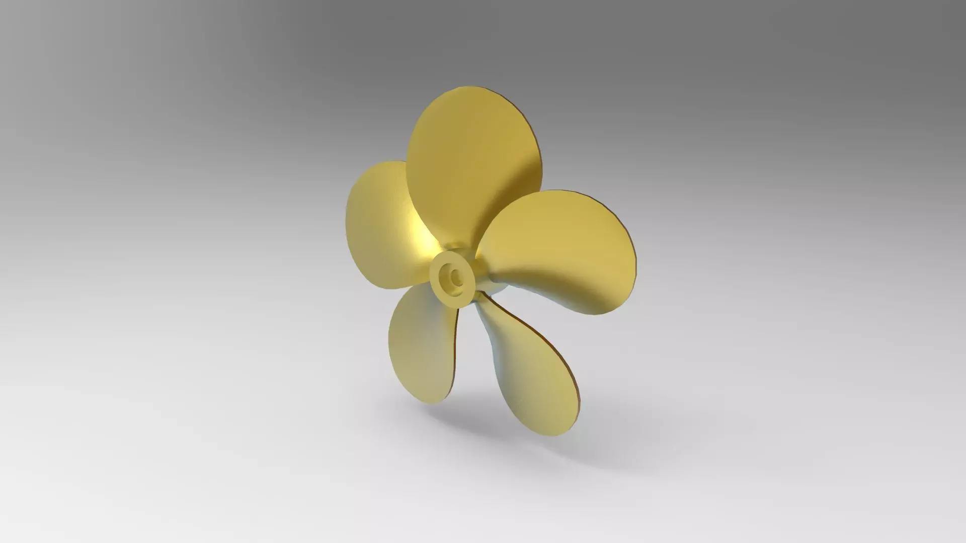 propeller ship 5 blade 3D print model_0