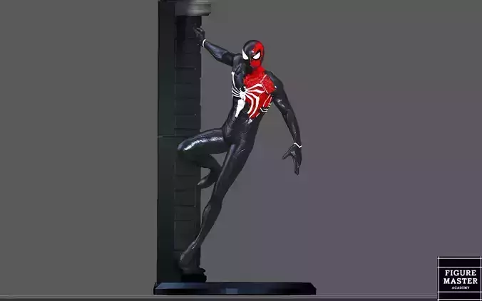 SPIDERMAN SYMBIOTE BLACK SUIT pose SPIDER MAN 2 PS 