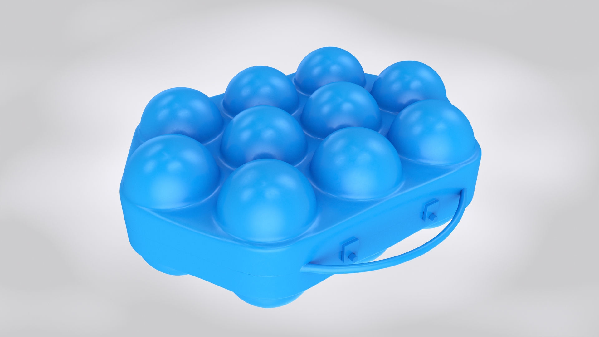 Plastic Egg Holder Low-poly 3D model_2