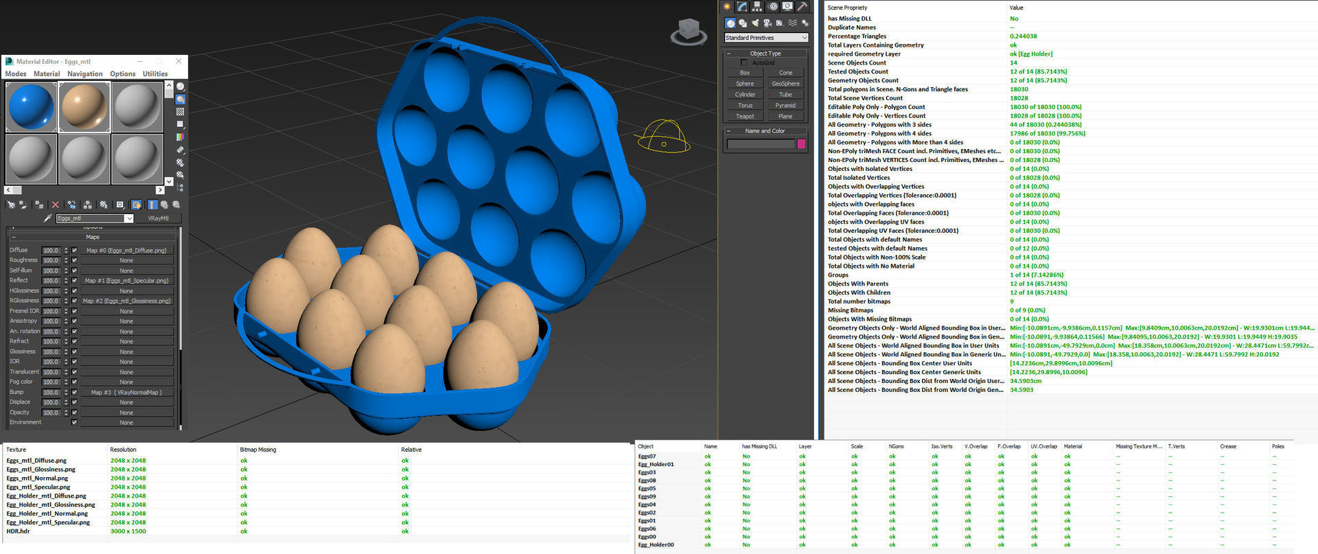 Plastic Egg Holder Low-poly 3D model_13