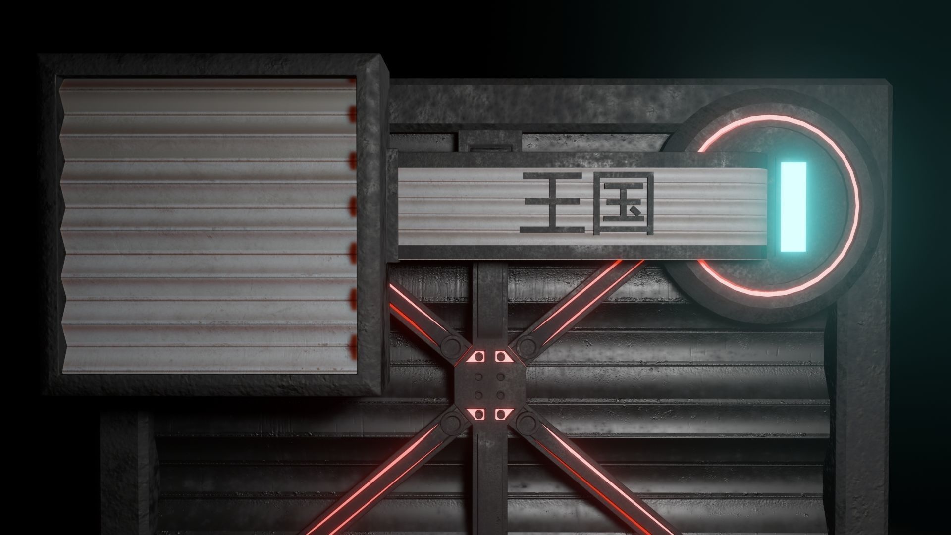 tech box model for in game asset Low-poly 3D model_5