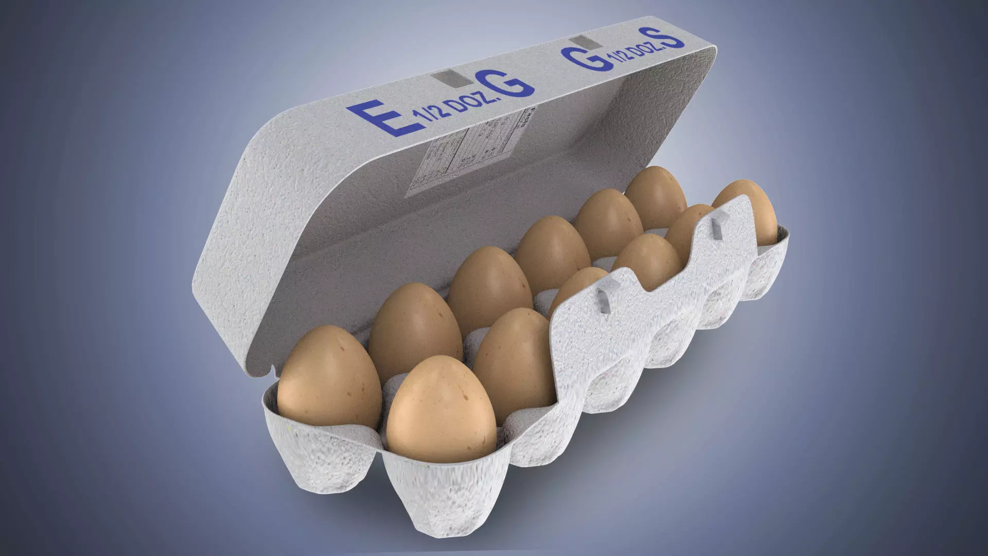 Pulp Eggs Container Low-poly 3D model
