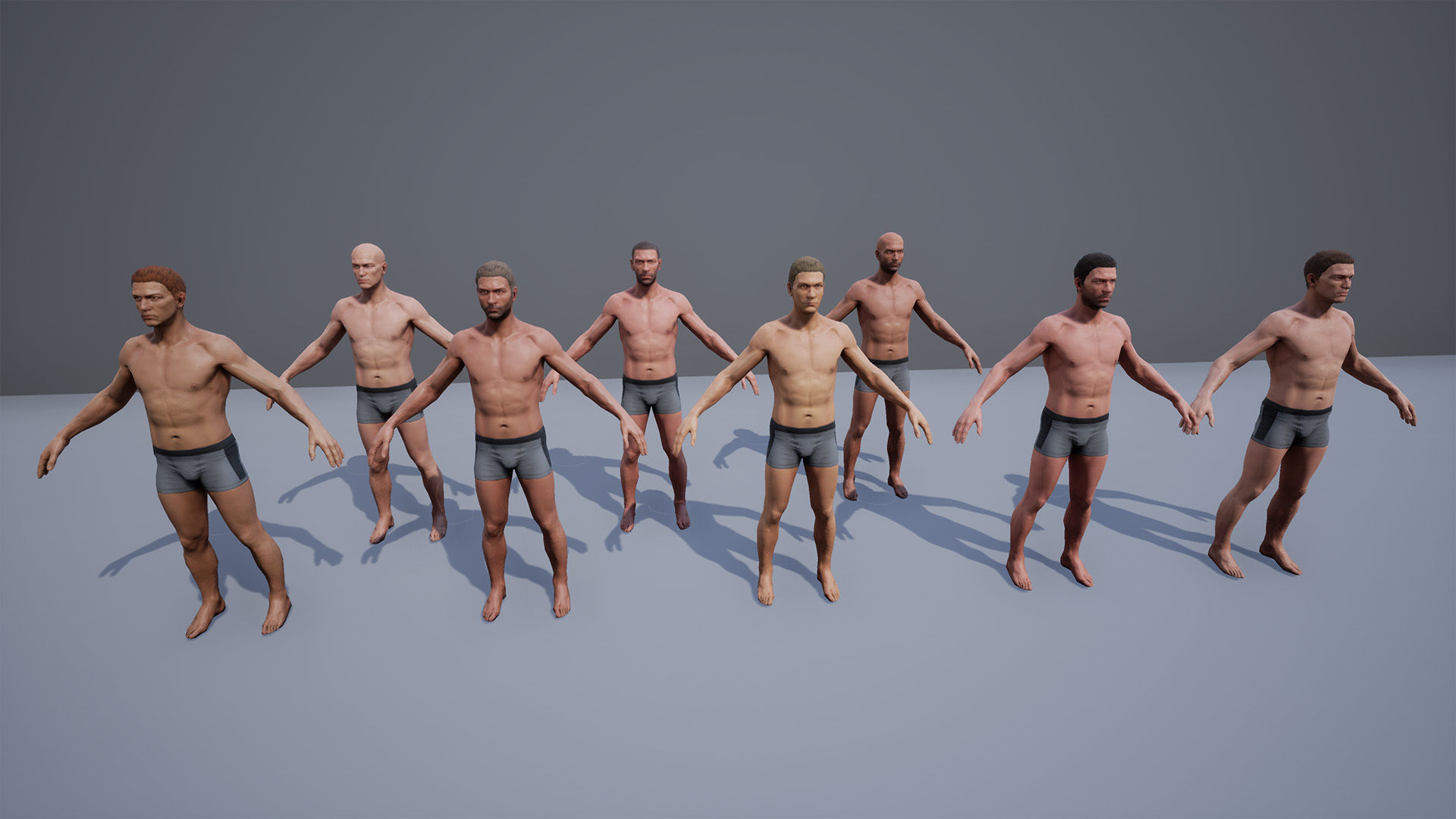 Regular Male Civilian Character UE pack Low-poly 3D model_10