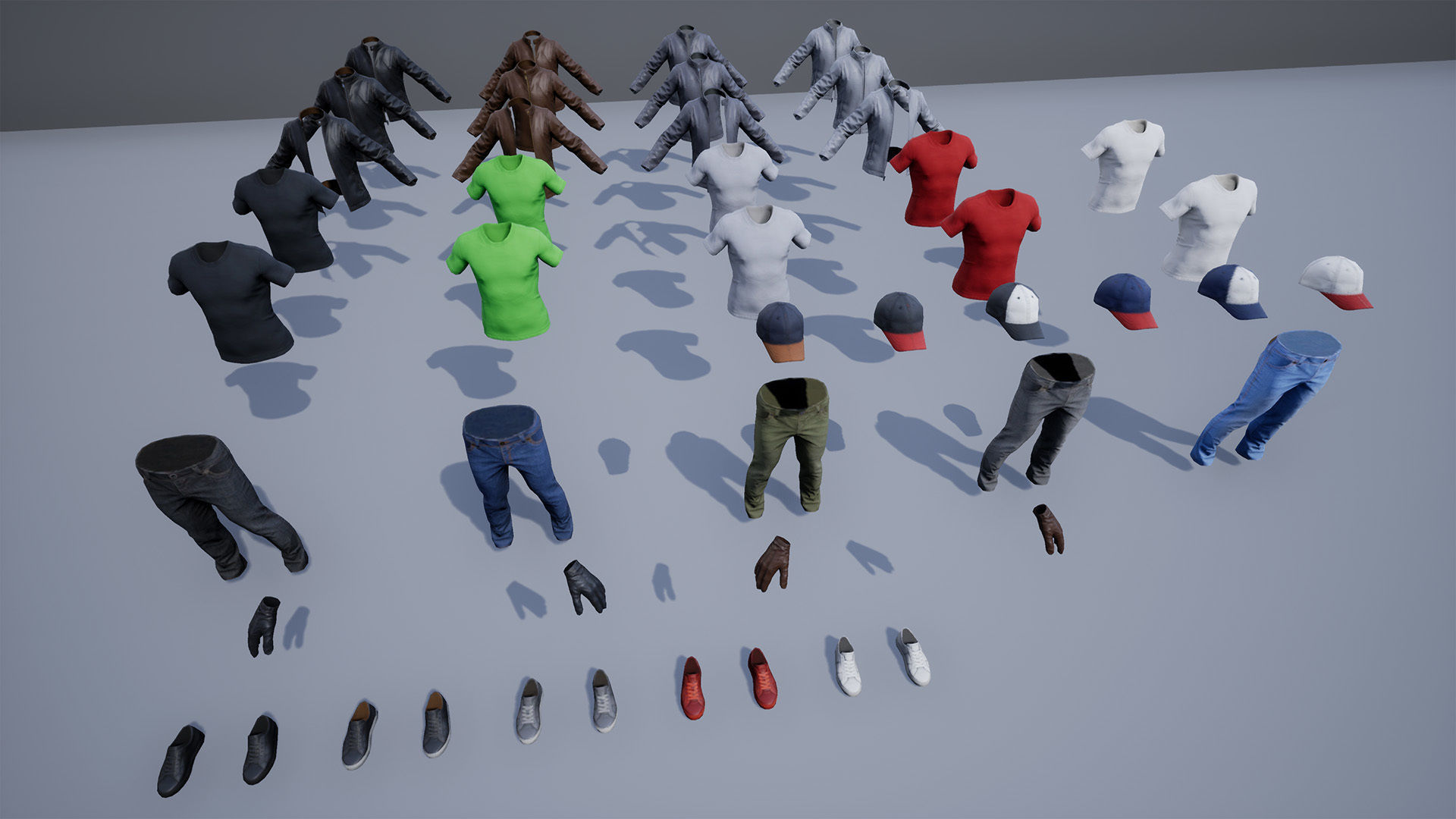 Regular Male Civilian Character UE pack Low-poly 3D model_8