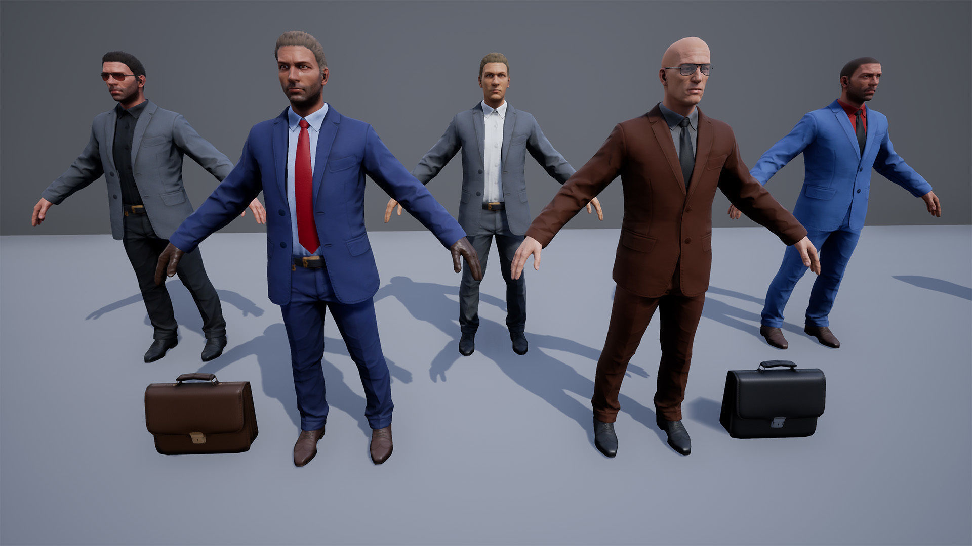 Regular Male Civilian Character UE pack Low-poly 3D model_5