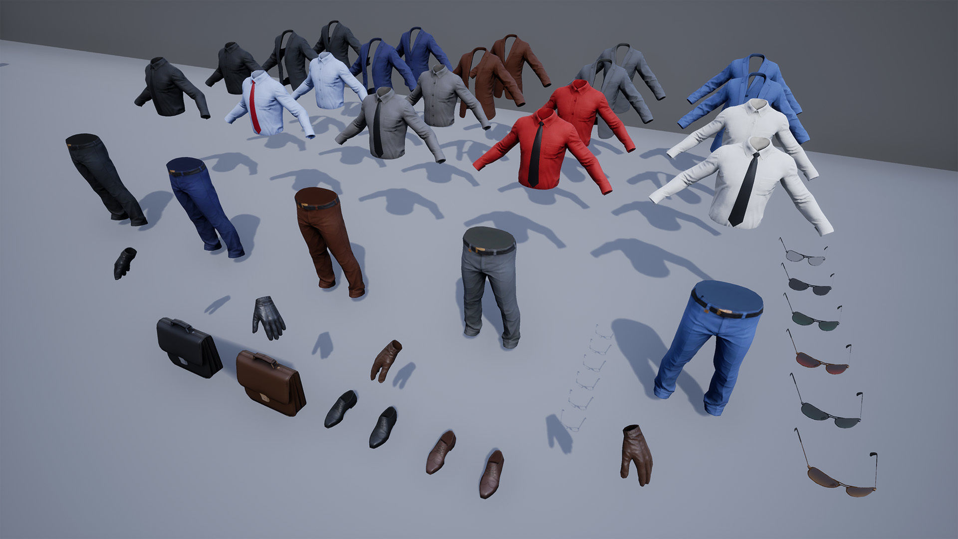 Regular Male Civilian Character UE pack Low-poly 3D model_6