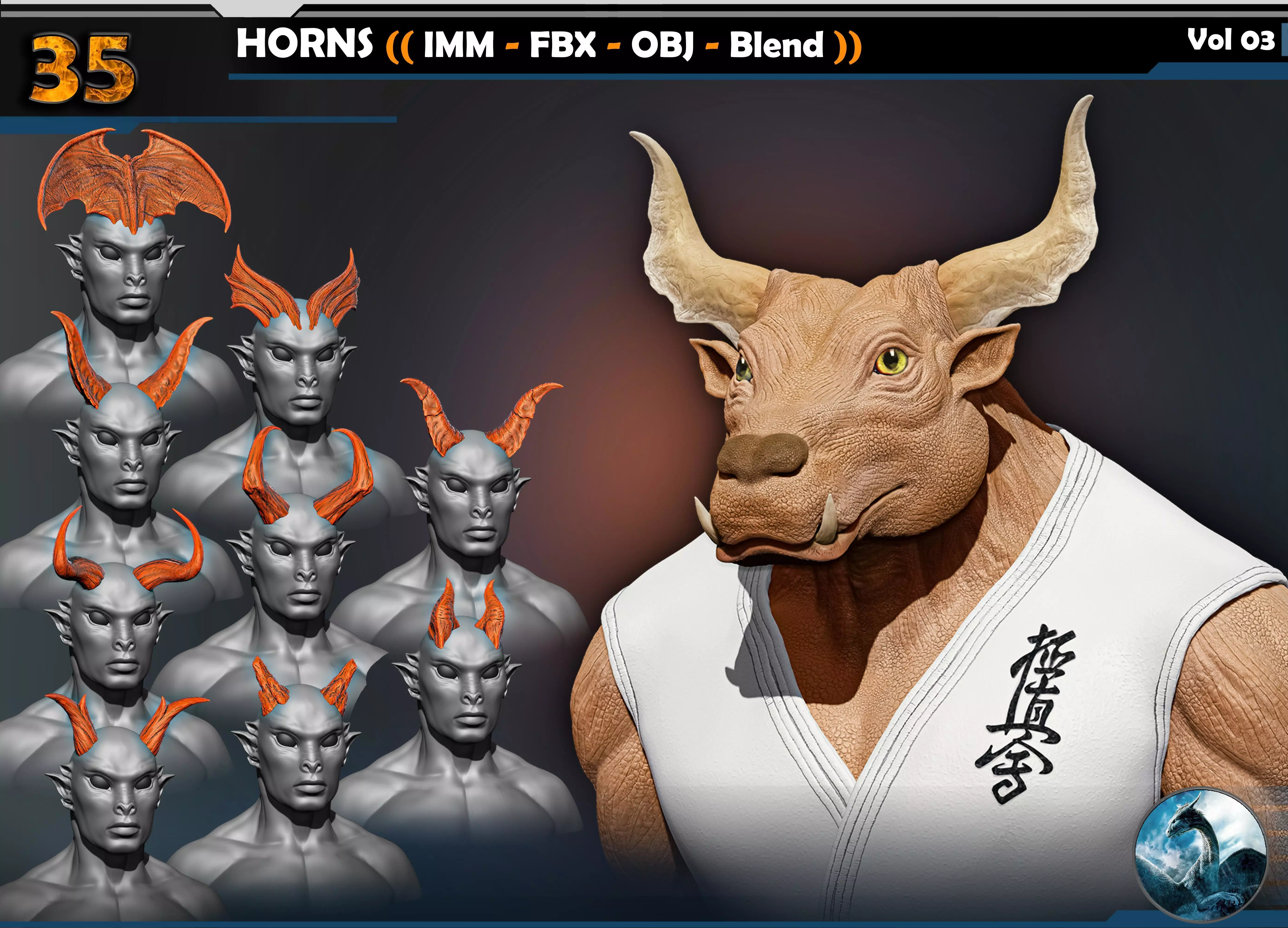 HORNS Vol 03 3D model_0
