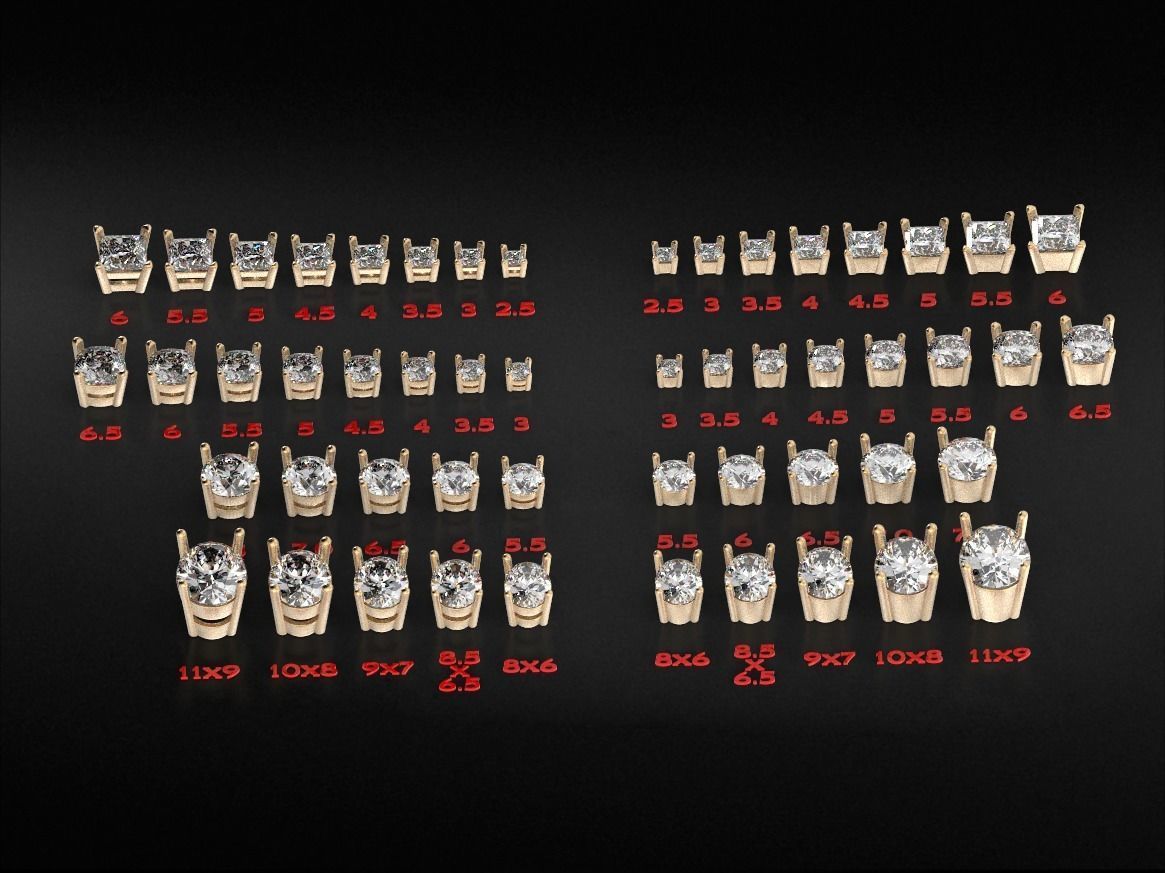 Pack of Prongs for Gems 791 3D print model_4