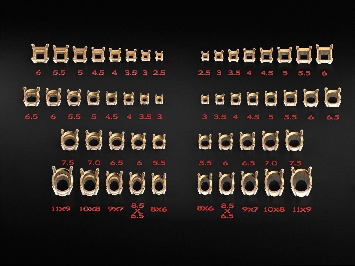 Pack of Prongs for Gems 791 3D print model_1