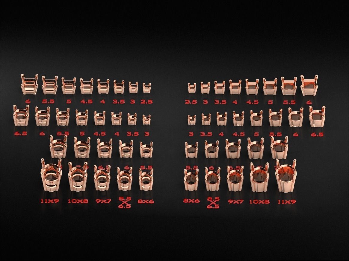 Pack of Prongs for Gems 791 3D print model_6