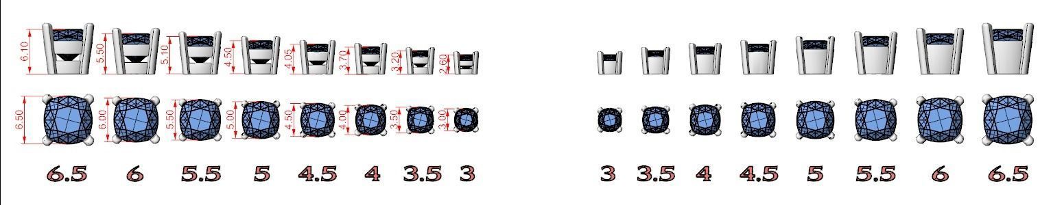 Pack of Prongs for Gems 791 3D print model_12