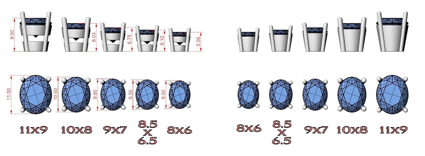 Pack of Prongs for Gems 791 3D print model_10