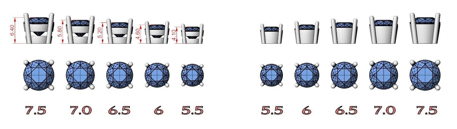 Pack of Prongs for Gems 791 3D print model_11