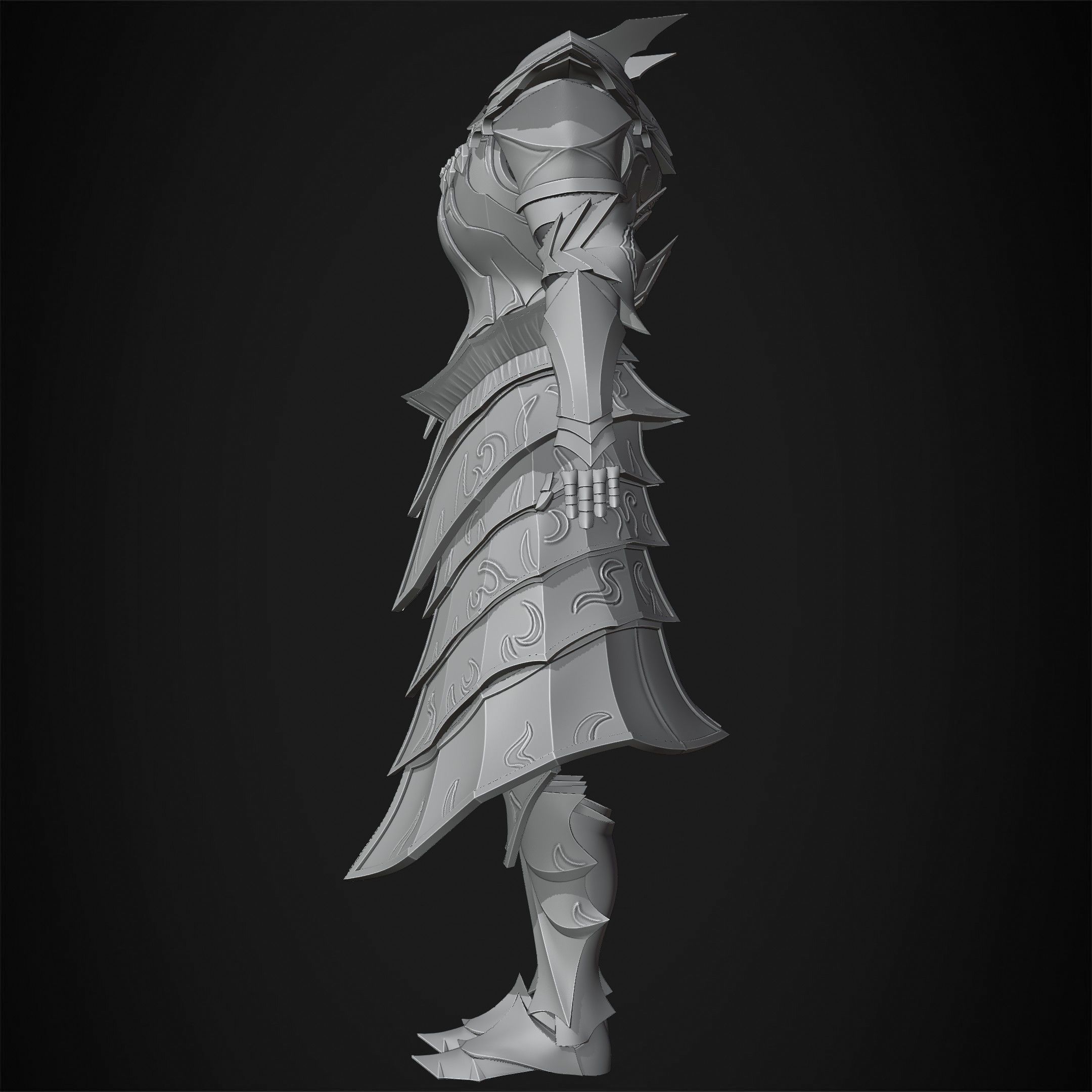 Ornstein Dragon Slayer Full Armor and Spear for Cosplay 3D Model ...