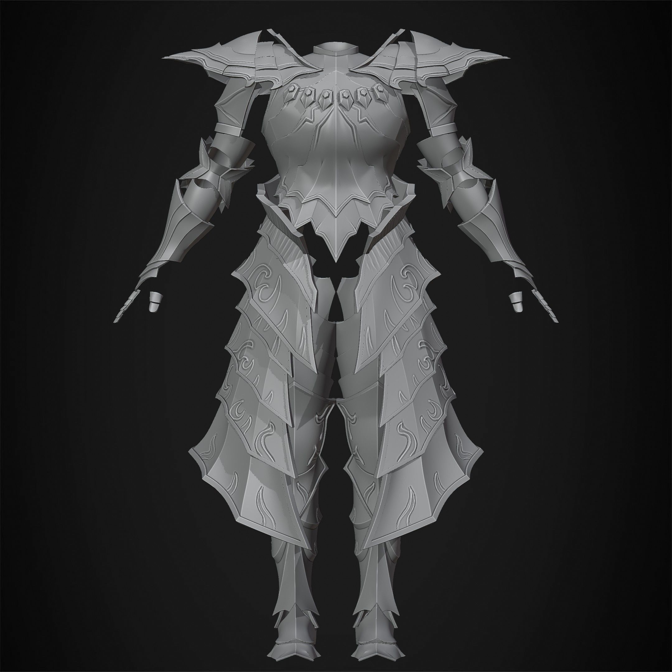 Ornstein Dragon Slayer Full Armor and Spear for Cosplay 3D Model ...