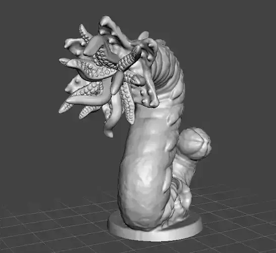 CHTHONIAN WORM MINIATURE MODEL FIGURE FOR FANTASY GAMES RPG WH