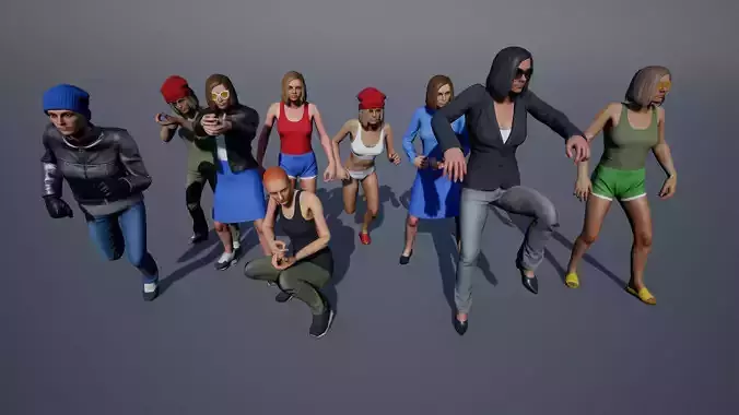 Regular Female Civilian Character UE pack