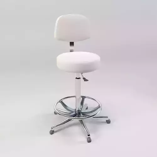 Dental stool - Round stool - Barber stool - Lab stool Low-poly 3D model