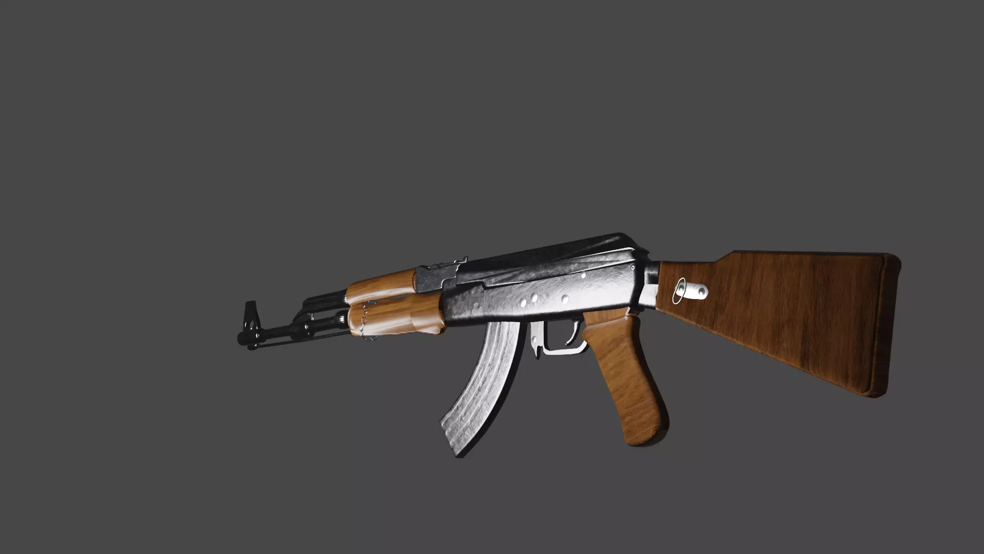 Low Poly Classic AK-47 Free low-poly 3D model