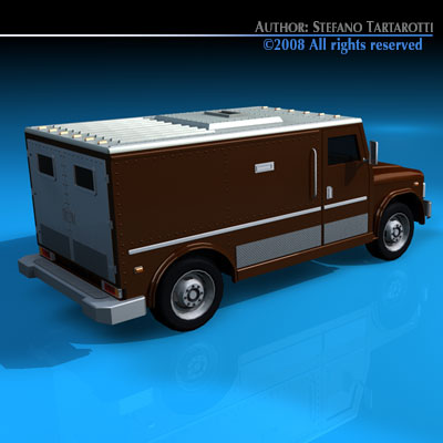 Bank truck 3D model_1