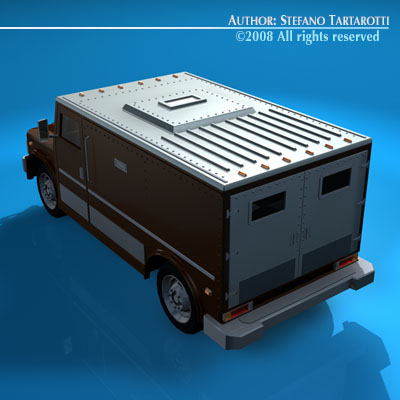 Bank truck 3D model_8