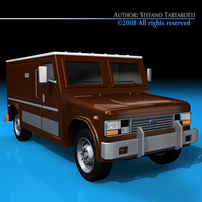 Bank truck 3D model_5
