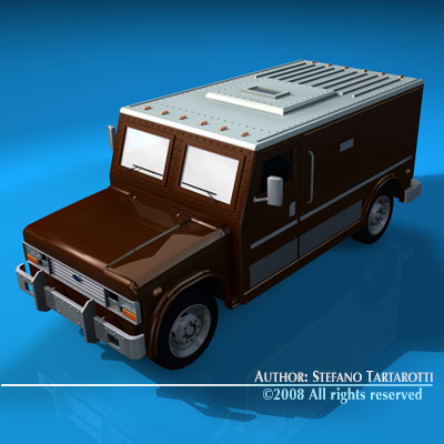 Bank truck 3D model_4
