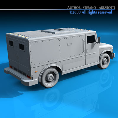 Bank truck 3D model_9