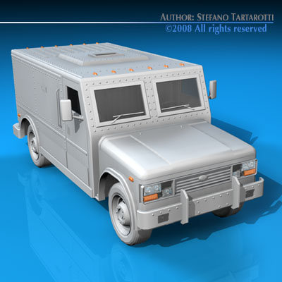 Bank truck 3D model_6