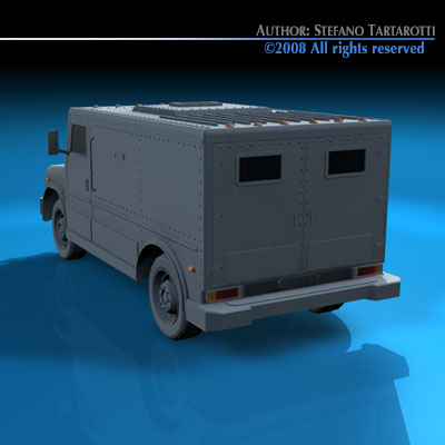 Bank truck 3D model_3