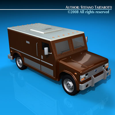 Bank truck 3D model_7