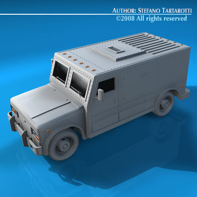 Bank truck 3D model_2