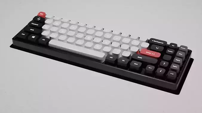 3D Mechanical Standard Keyboard Model