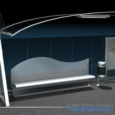 Bus stop collection 3D model