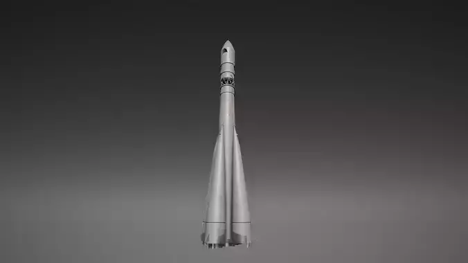 Rocket Vostok 1 Low-poly 3D model Rocket Vostok 1 Low-poly 3D model