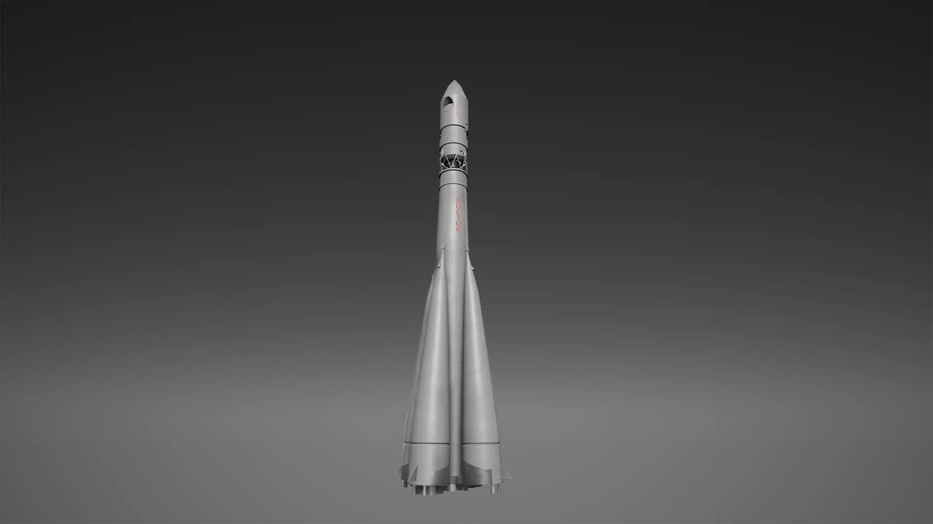Rocket Vostok 1 Low-poly 3D model_0