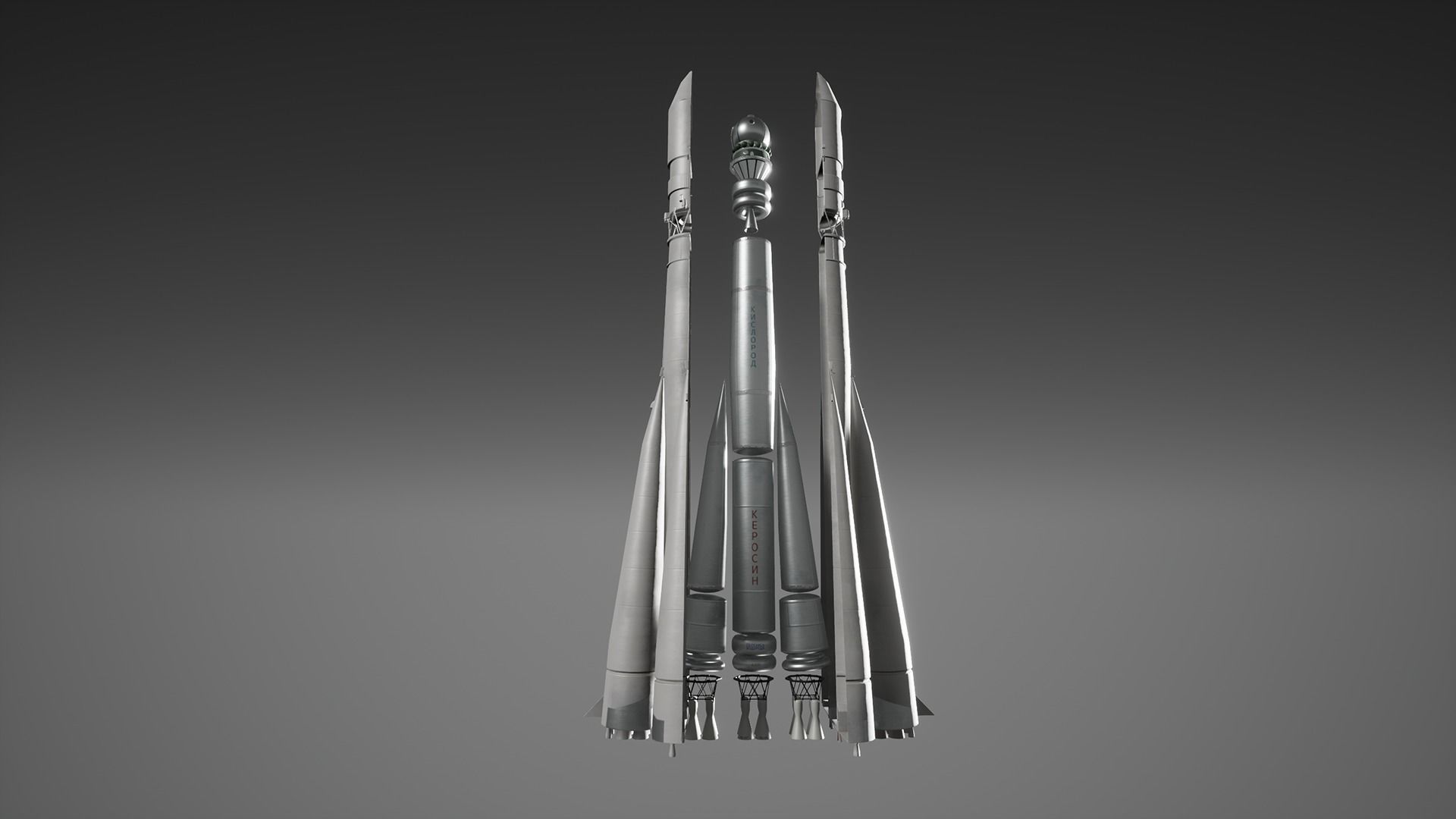 Rocket Vostok 1 Low-poly 3D model_4