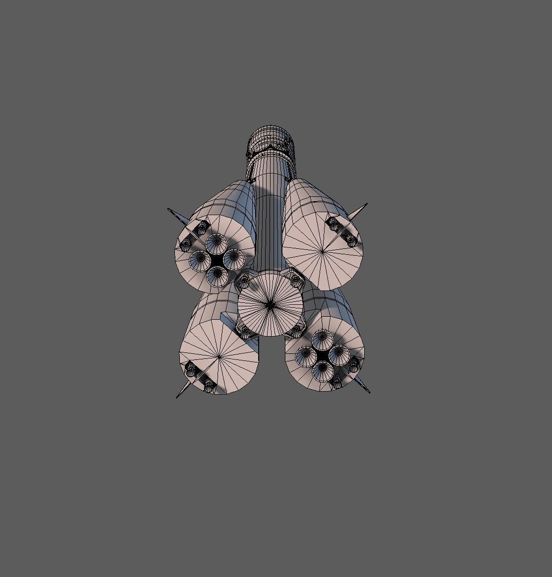 Rocket Vostok 1 Low-poly 3D model_6