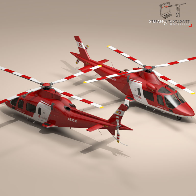 AW109 air ambulance 3D model_2