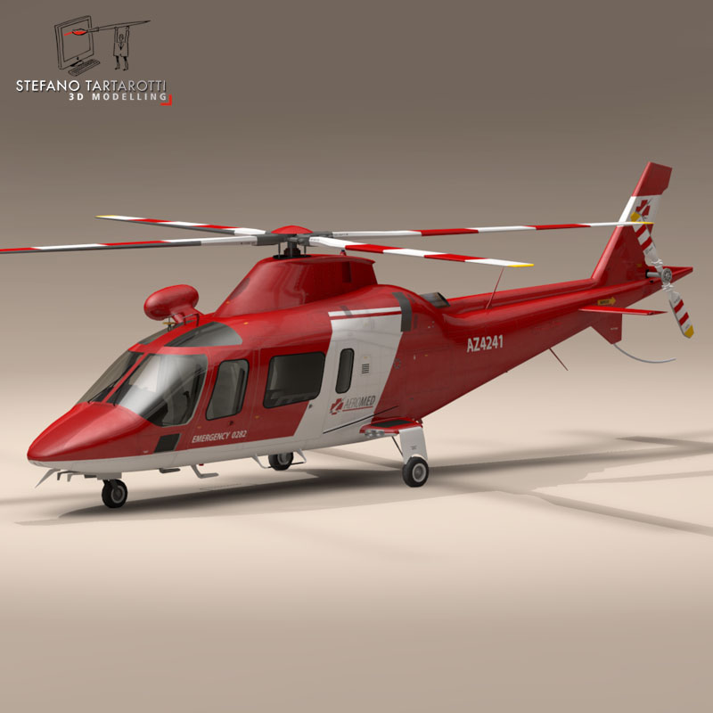 AW109 air ambulance 3D model_9