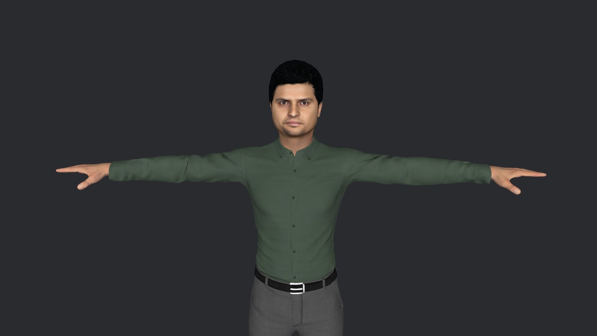 Suresh Raina Hyper Realistic Full Body Rigged Character 3D model_24