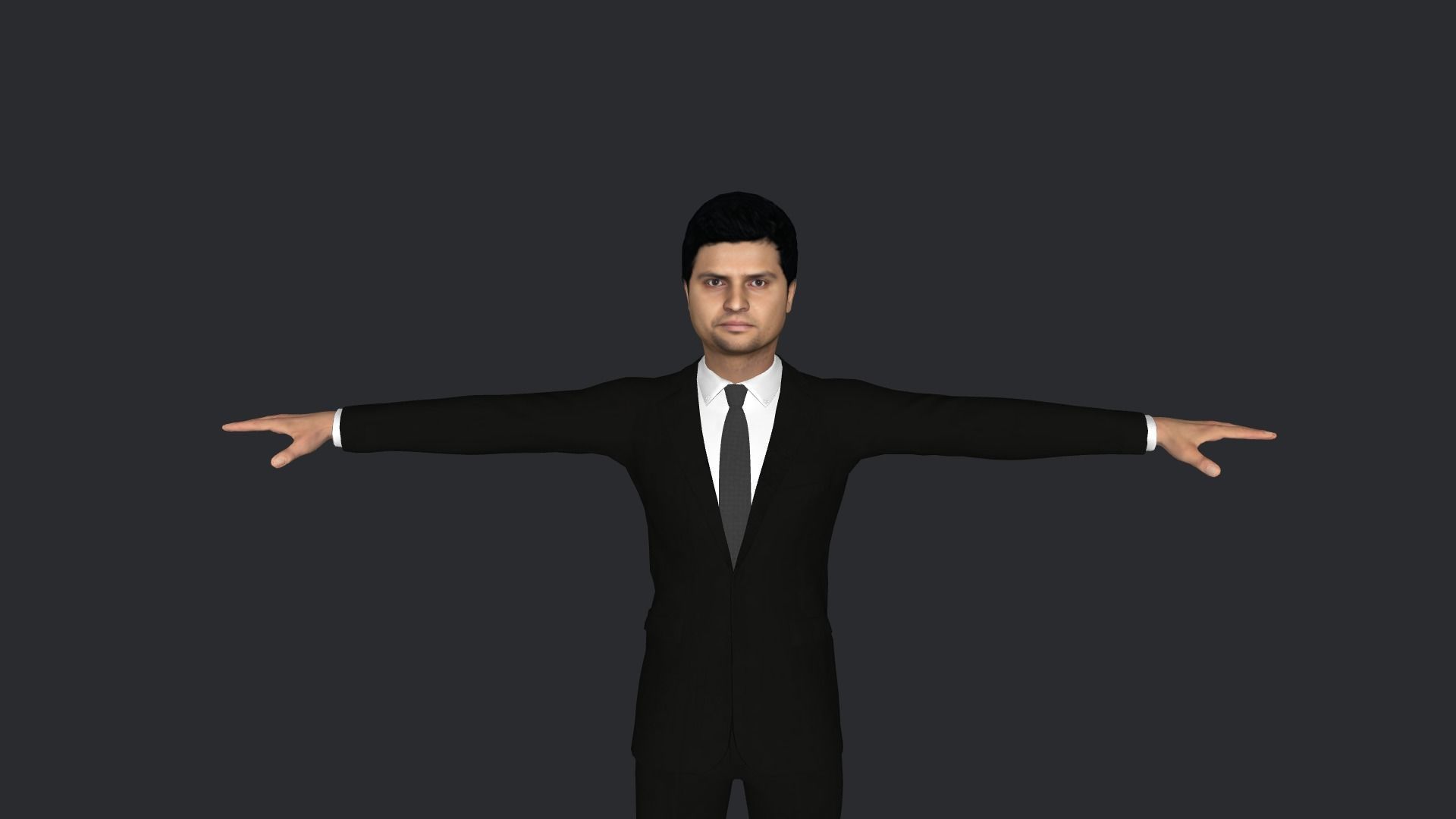 Suresh Raina Hyper Realistic Full Body Rigged Character 3D model_1