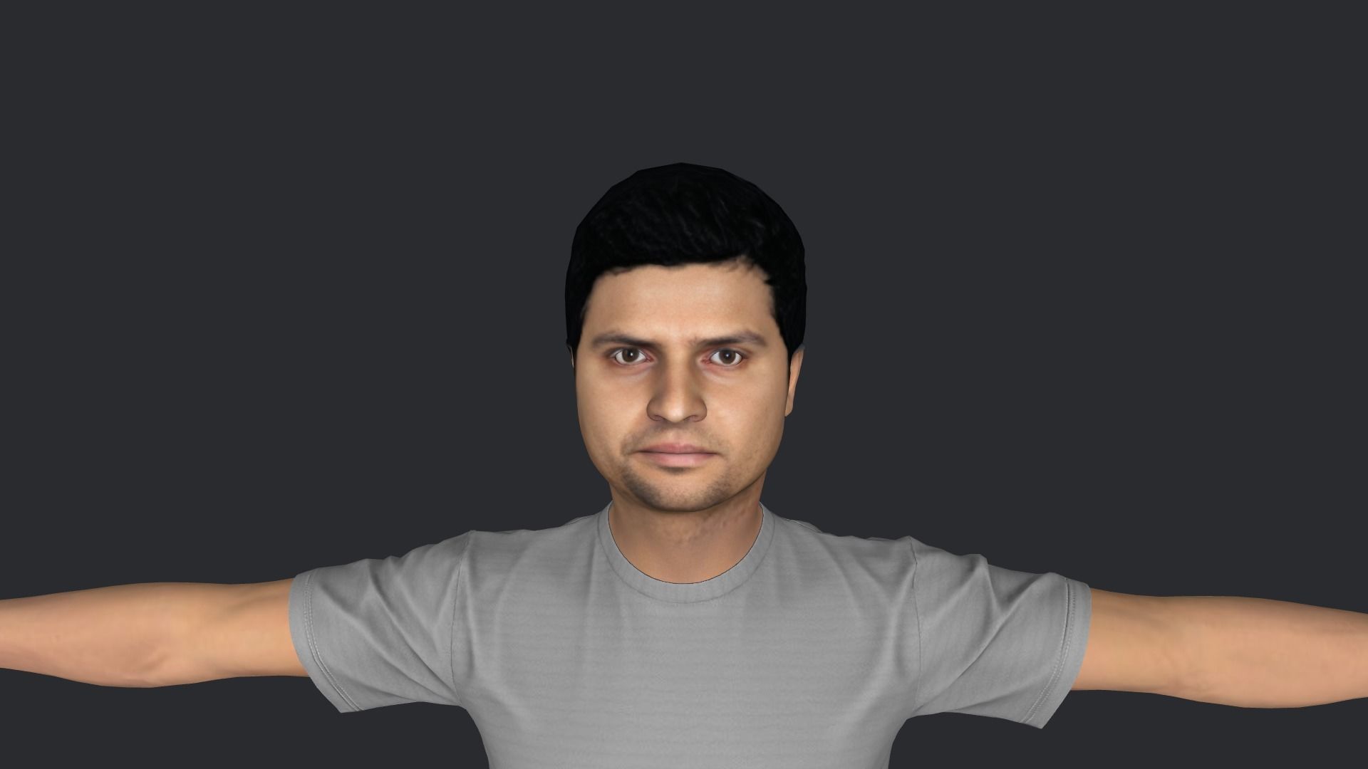 Suresh Raina Hyper Realistic Full Body Rigged Character 3D model_13