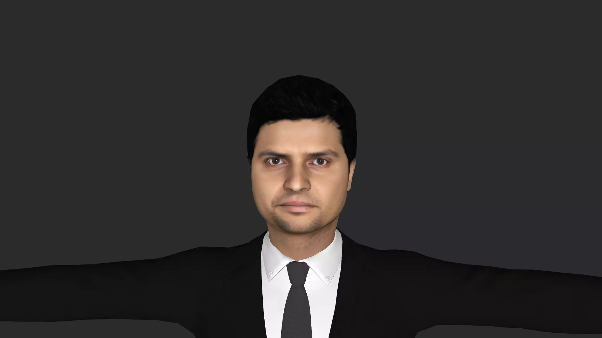 Suresh Raina Hyper Realistic Full Body Rigged Character 3D model_0