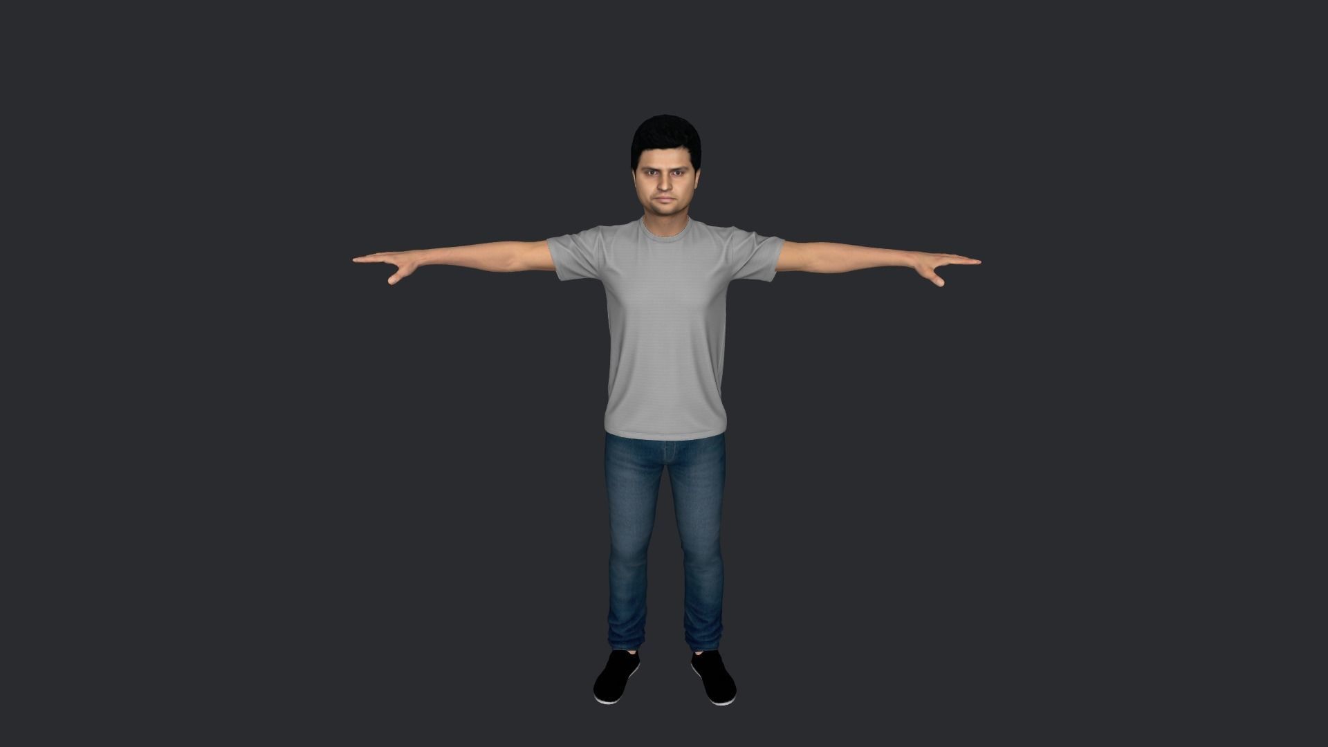 Suresh Raina Hyper Realistic Full Body Rigged Character 3D model_15