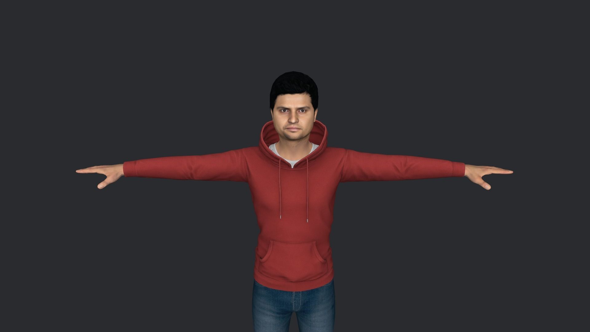Suresh Raina Hyper Realistic Full Body Rigged Character 3D model_8